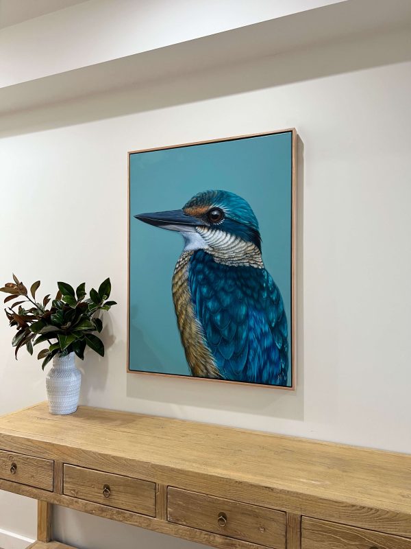 Iluka the Sacred Kingfisher Original framed artwork Online