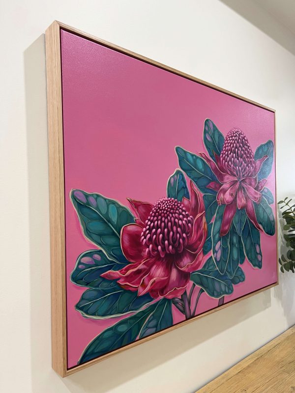 Waratah Dreams  original framed artwork For Discount