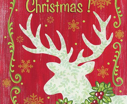 ALP2018 - Merry Christmas Reindeer - 12x16 Discount